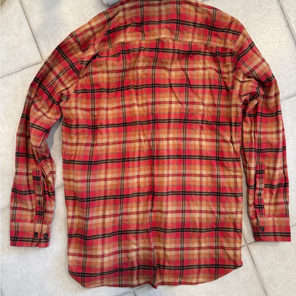 Duck Camp - Red and Tan Plaid Button-Down Shirt SZ. M - Picture 2 of 5